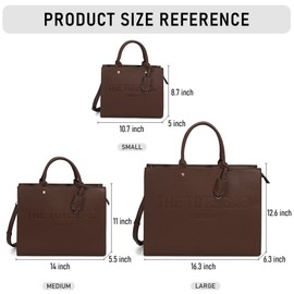Chinllo Tote Bag for Women, Laptop Top Handle Stachel Purse and Handbags with Shoulder Strap (D.Coffee-L)