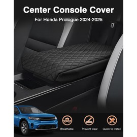 Shademax Custom for 2024 2025 2026 Honda Prologue Center Console Cover Armrest Cover for Honda Prologue Accessories Arm Rest Cushion Pad Leather Middle Console Cover Armrest Seat Box Protector Black