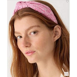 J.CREW New J Crew Blue Striped Cotton Knotted Headband 1" Width