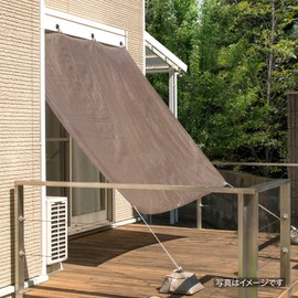 Takasho JWP-W20M Sun Shade Rain Shade Mocha 6.6 x 6.6 ft (2 x 2 m) Polyethylene JWP Rain Guard Shade Sunshade Awning