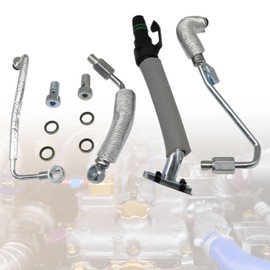 FZJDSD 4PCS Turbo Oil Return Drain Line and Oil Feed Pipe Kit 25198546 55567067 55587854 Compatible with Chevy Cruze Sonic Trax & Buick Encore 1.4 L4 55568031 55592600