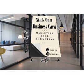Super Strong, Flexible 3.5x2 in Magnetic Business Card 50Pk. DIY Custom Magnet with Adhesive Back is Great Promotional Product for Contact Info. Peel and Stick Magnets for Realtors or Craft Projects