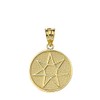 Solid 10k Gold Septagram 7 Pointed Fairy Star Heptagram Charm