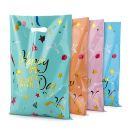 PintreeLand Large(7.8 * 11.3inch) Party Favor Bags 40 PCS Plastic Return Gift Goodie Treat Bags for Kids Children Birthday, Baby Shower (40PCS, Large)