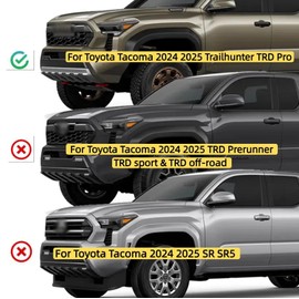 ouylycjo - Juego de 4 luces LED para parrilla delantera compatible con Toyota Tacoma 2024 2025 Trailhunter TRD Pro - Kit de luces DRL con arnés de cable y luz de rejilla de fusible, color amarillo