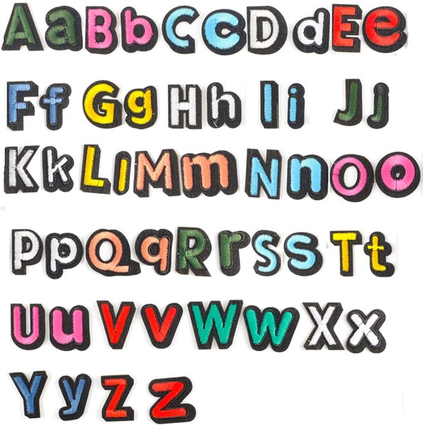 Buer Homie 52 Pieces Patches, Alphabet Letter A-Z Ironed Repair