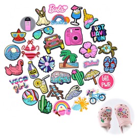 ZoeWei Shoe Charms, 35 Pieces Summer Beach Shoe Pin DIY Shoe Pin Removable Shoe Jewellery Shoe Pendant for Children Boys Girls Children's Parties Gift, Polyvinyl Chloride, No Gemstone