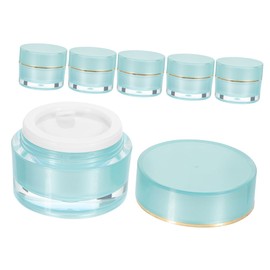Beavorty Empty Cream Containers 6-pack 10g Acrylic Jar Travel Toiletry Bottles for Makeup Cream