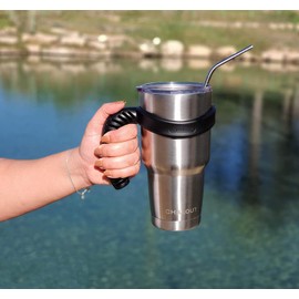 CHILLOUT LIFE Handle for YETI Cup 30 oz - Ozark Trail 30 oz Tumblers. Comfortable Reaplacment Handle for 30 oz YETI Tumbler & More (Black Handle Only) - 2 Pack