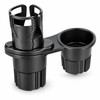 2 Pack Rotating Car Center Console Cup Holders with Double-Layer