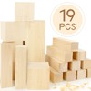 Basswood Carving Blocks, 19PCS Whittling Wood Blocks Kit with 3