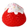 BOXOB Strawberry Squishy Toy, Large Cream Strawberry Squeeze Toy, Handmade