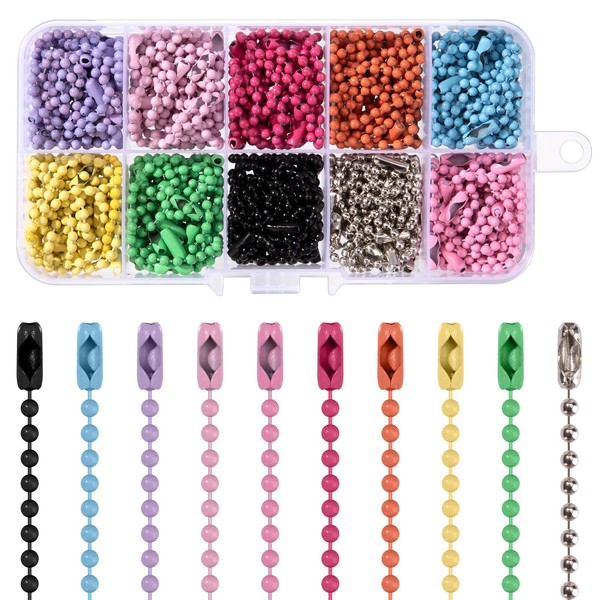 Niboken Colourful Ball Chain Metal Chain Hanging Chain Ball Chain