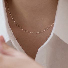 925 Silver Essential Ball Chain Necklace Gift Package / 925실버 에센셜 볼 체인 목걸이 선물패키지
