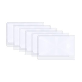 Pack of 6 Thin Fresnel Lens Pocket Magnifying Lens 3X Lightweight Fresnel Lens for Reading or Fire Starter