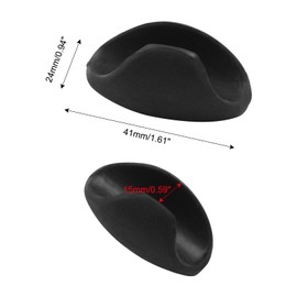 Bonsicoky 3Pcs Black Flute Thumb Rest Cushion, Soft Silicone Finger Cover for Flute Wind Instrument