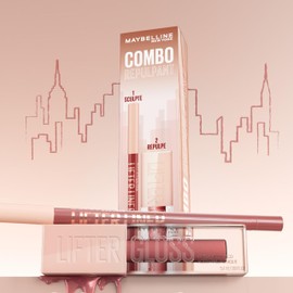 Maybelline New York - Replenishing Lifter Combo Set - Lifter Liner Big Lift + Lifter Gloss Moon - Plumped, Moisturising & Shiny Lips - Creamy Formula & Intense Colour - 2 Products