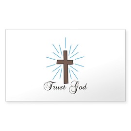 CafePress Trust God Sticker Rectangle Bumper Sticker Car Decal