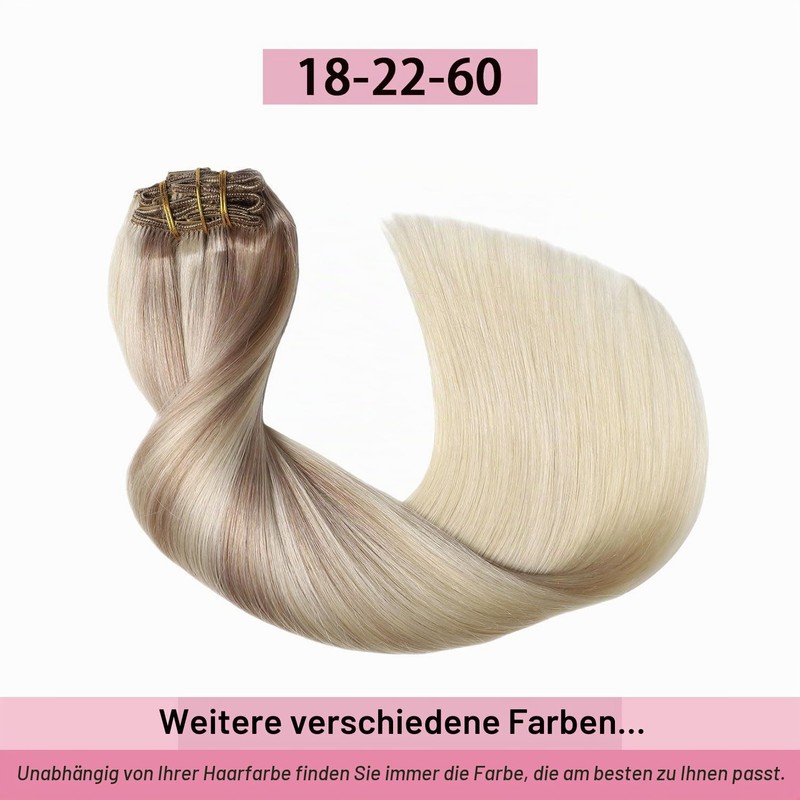 Sweetmet Pro2.0 Clip-In Real Hair Extensions, 120 g, Thick, 7