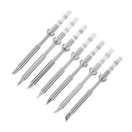 Ts100 Tips, 7 Types Mini Stainless Steel Soldering Iron Ts-100 for TS100 Iron 00 Tip Ts-d24 Tip Replacement (7 Complete Sets (No Price Limit On)