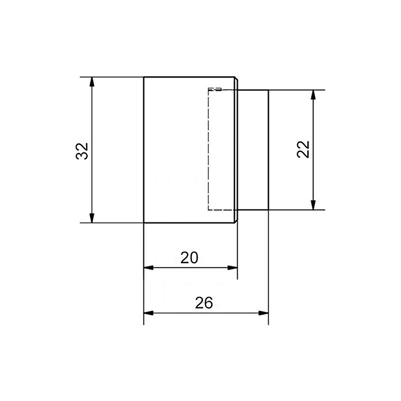 4 x Stopla Arkon Door Stop, Diameter 32 mm, Depth: