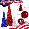 Ceenna 3 Pcs Independence Day Velvet Trees Set Independence Day