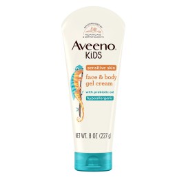 Aveeno Kids Sensitive Skin Face and Body Gel Cream 8 Ounce Moisturizer