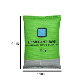 [5 Packs]100g Reusable Desiccant Packs for Storage， Moisture absorbers Bag, Desiccant Dehumidifier Bag,Dehumidifier for Home Closets，and Cars