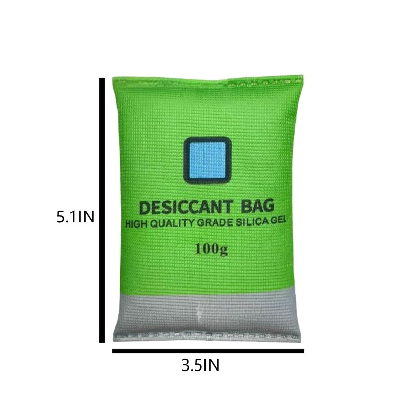 [5 Packs]100g Reusable Desiccant Packs for Storage， Moisture absorbers Bag,