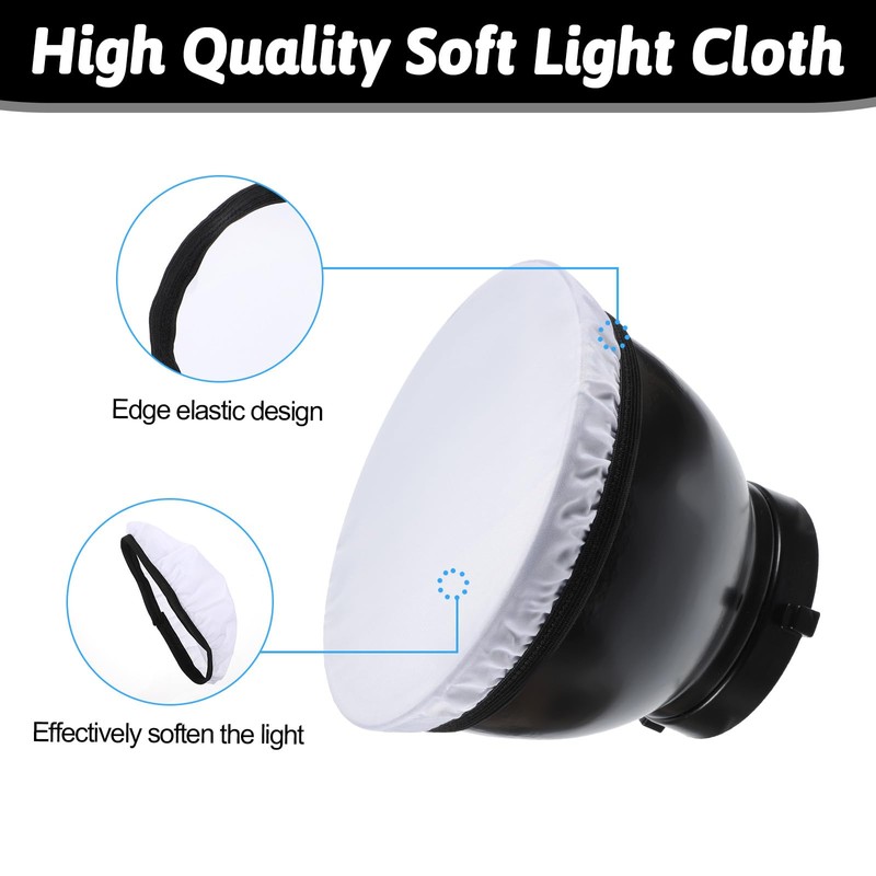 7"/18cm Light Diffuser, 4 PCS Diffuser Lamp Sock Soft Cover