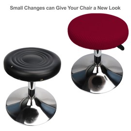 HuaLiSiJi Stool Cover Round 30-40 cm Cover Stool Round Elastic Stool Round Cover Washable Easy Care Soft and Durable for Round or Square Squats (2 Pieces Burgundy)
