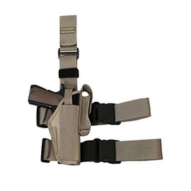Barsony New Desert Sand Tactical Drop Leg Holster for CZ 75 SP01 75B 85 97 Left
