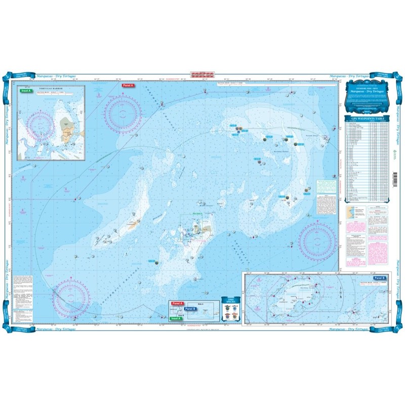 Waterproof Chart, 8F MARQUESAS - DRY TORTUGAS, FISH/DIVE