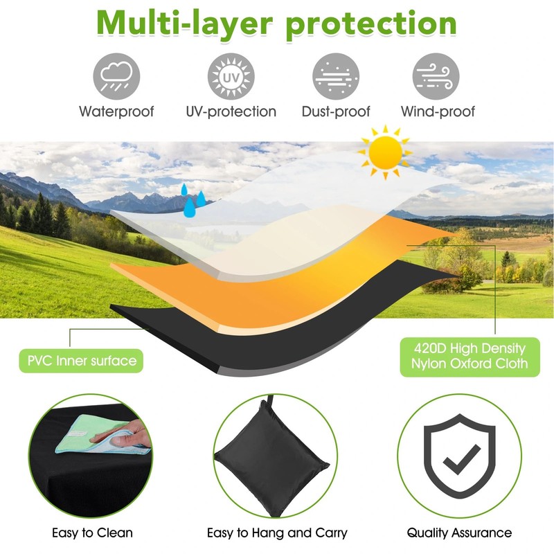 420D Oxford Fabric Waterproof BBQ Grill Cover Heavy Duty Waterproof
