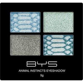 BYS 5g Animal Instincts Eyeshadow Face Palette Greens Face Makeup 4 Shades/Brush