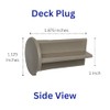 ALLSAFE Pool Fence Deck Sleeves & Plugs for 1 Inch