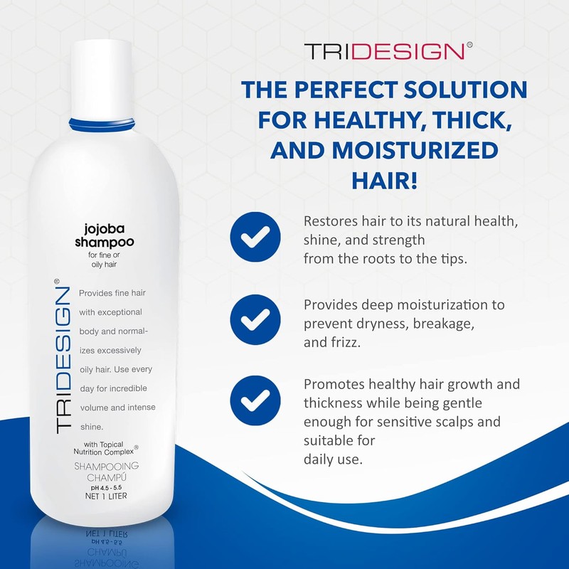 TRI Design Moisturizing Shampoo – Anti-Thinning, Growth & Thickening with