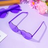 Fengek 6 Pcs Heart Shape Sunglasses Frameless Transparent Glasses Party
