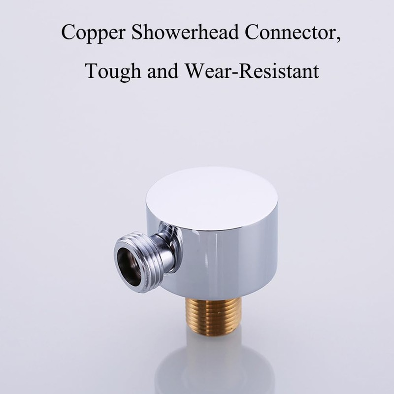 Gold Wall Outlet Elbow, G1/2 Inch Handheld Shower Hose Connector