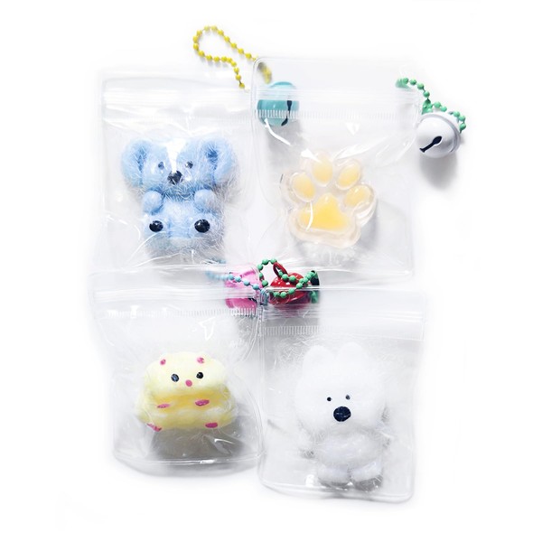 Nailyjoy Handmade 4 pack Mochi Squishies Toys Pet, Lovely Popular