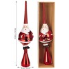 BRUBAKER Christmas Tree Topper Thick Santa - Shiny Christmas Tree