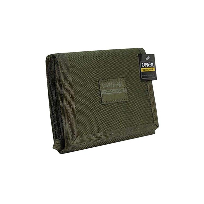 RAPDOM Tactical Wallet, Olive Drab, 4.75" x 3.5" x .75"