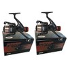 2 x CKR30 Black Fishing Reels Loaded with 6LB Line