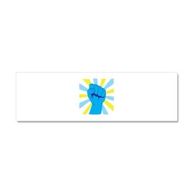 CafePress Fist Pump Car Magnet 10 X 3 10" x 3", Bumper Magnet