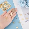 Beebeecraft 1 Box 50Pcs Earring Bezel Blanks 24K Gold Plated