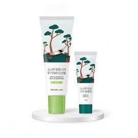 round wrap [Sensitive Soothing] Round Wrap Pine Soothing Cica Inorganic Sunscreen 40ml Special (+Pine Cleanser 10ml) / [민감진정] 라운드랩 소나무 진정 시카 무기자차 선크림 40ml 기획 (+소나무 클렌저 10ml)