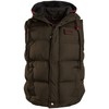 J. Whistler Men’s Puffer Vest Water-Resistant Removable With Fleece Hood,