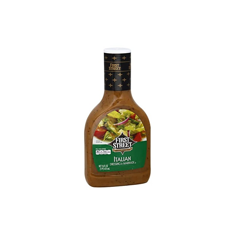 FIRST STREET ITALIAN DRESSING & MARINADE, 16 OZ