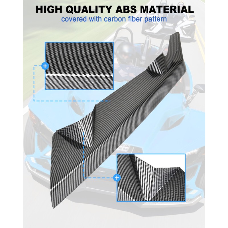 Front Wing Guards for Polaris Slingshot, Carbon Fiber Style Front