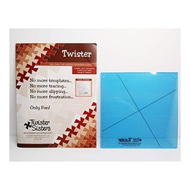 The Twister Sisters Acrylic Quilting Template Ruler for Pinwheels (Formerly CS Country Schoolhouse Designs) - 8" Original Twister